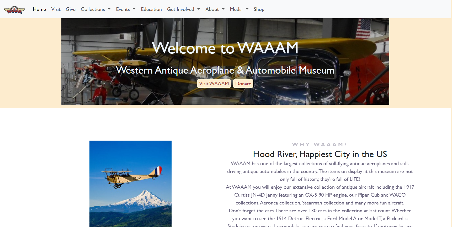 WAAAM's redesigned website